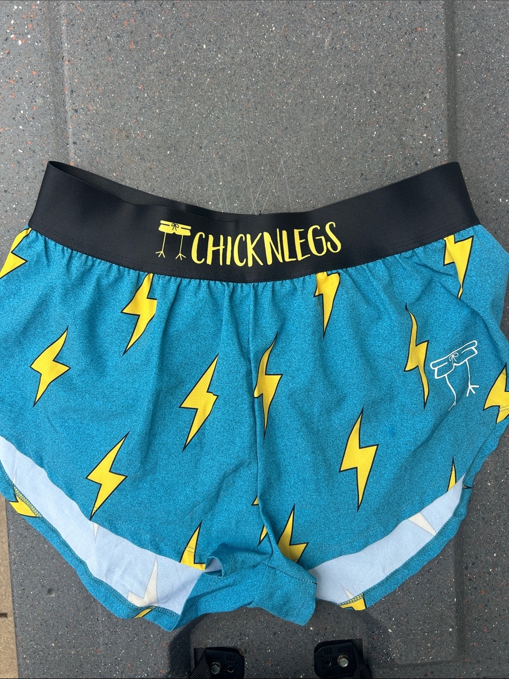 Chicknlegs Teal Lightning Women's Active Shorts